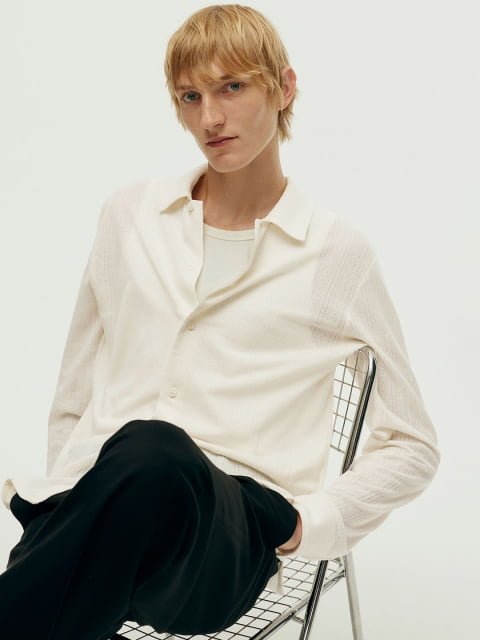 H&M Men Lightweight Lace Shirt