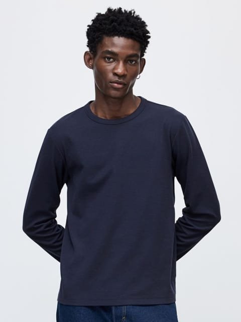 H&M Men Long-Sleeved Waffled T-Shirt