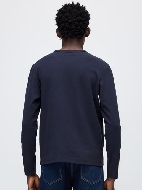 H&M Men Long-Sleeved Waffled T-Shirt