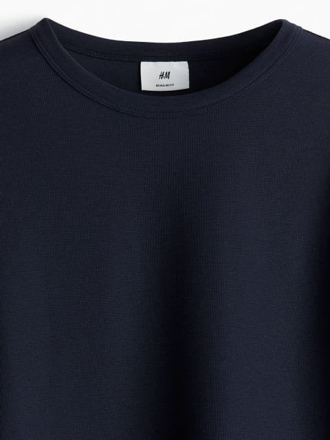 H&M Men Long-Sleeved Waffled T-Shirt