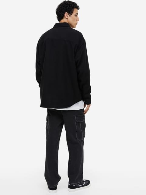 H&M Men Loose Cargo Style Denim Joggers