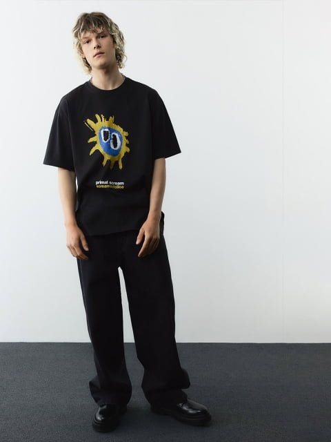 H&M Men Loose Fit Printed T-Shirt