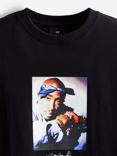 H&M Men Loose Fit Printed T-Shirt