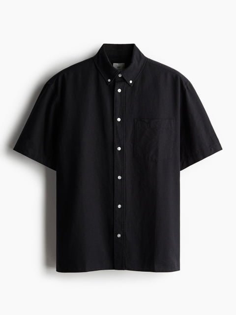 H&M Men Loose Fit Short Sleeved Oxford Shirts