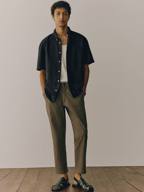 H&M Men Loose Fit Short Sleeved Oxford Shirts