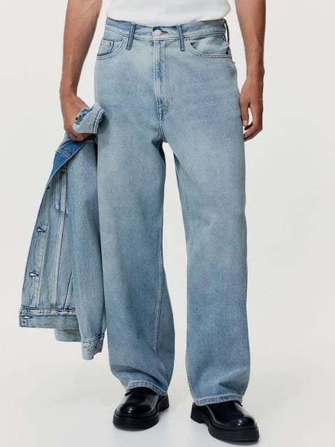 H&M Men Mid Rise Baggy Fit Jeans
