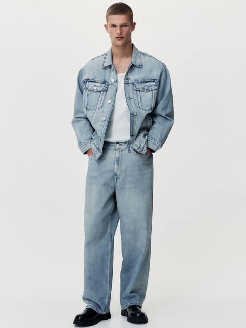 H&M Men Mid Rise Baggy Fit Jeans