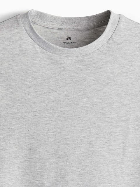 H&M Men Pure Cotton 5-Pack Regular Fit T-shirts