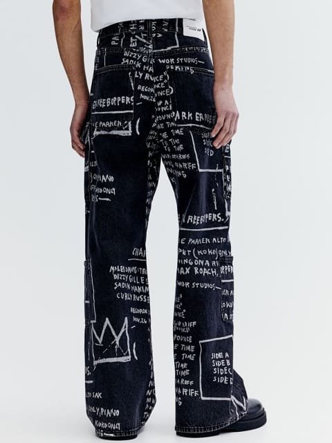 H&M Men Pure Cotton Bootcut Loose Cargo Jeans