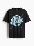 H&M Men Pure Cotton Loose Fit Printed T-shirt
