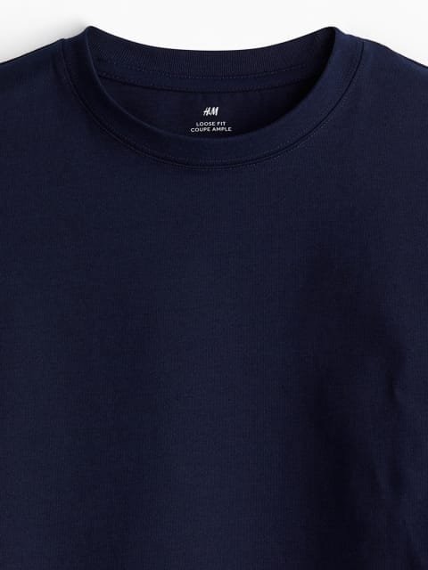 H&M Men Pure Cotton Loose Fit T-shirt