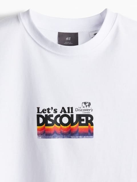 H&M Men Pure Cotton Loose Fit T-shirt