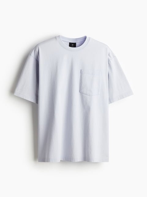 H&M Men Pure Cotton Loose Fit Washed T-shirt