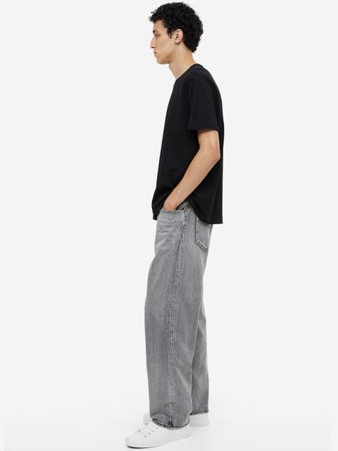 H&M Men Pure Cotton Loose Jeans