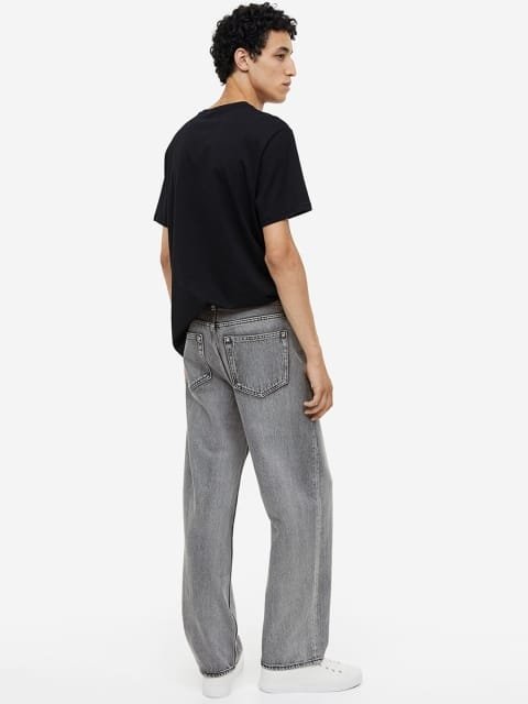 H&M Men Pure Cotton Loose Jeans