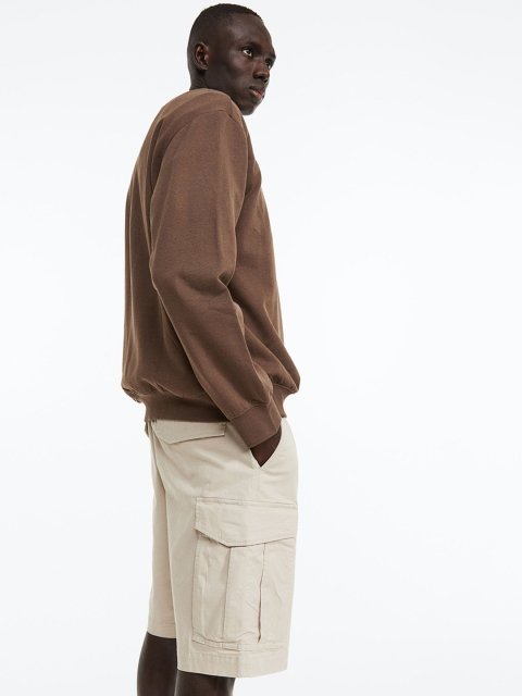 H&M Men Regular Fit Cotton Cargo Shorts