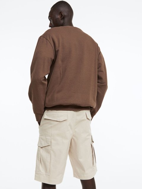 H&M Men Regular Fit Cotton Cargo Shorts