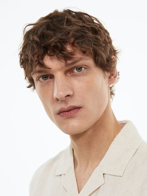 H&M Men Regular Fit Linen-Blend Shirt