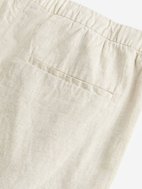 H&M Men Regular Fit Linen-Blend Shorts