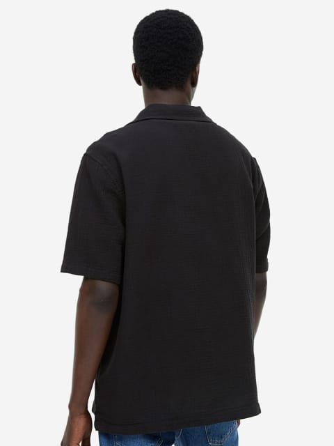 H&M Men Regular Fit Muslin Resort Shirt