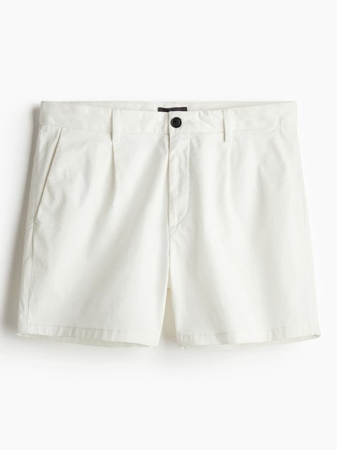 H&M Men Regular Fit Pleat-Detail Shorts