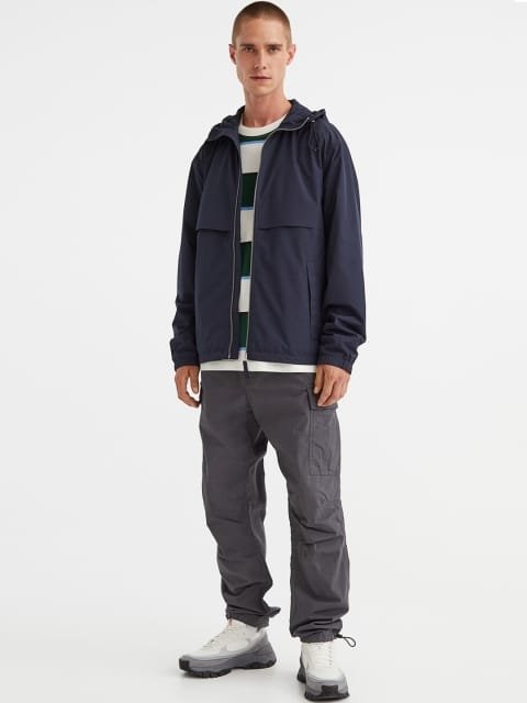 H&M Men Regular Fit Ripstop Cargo Trousers