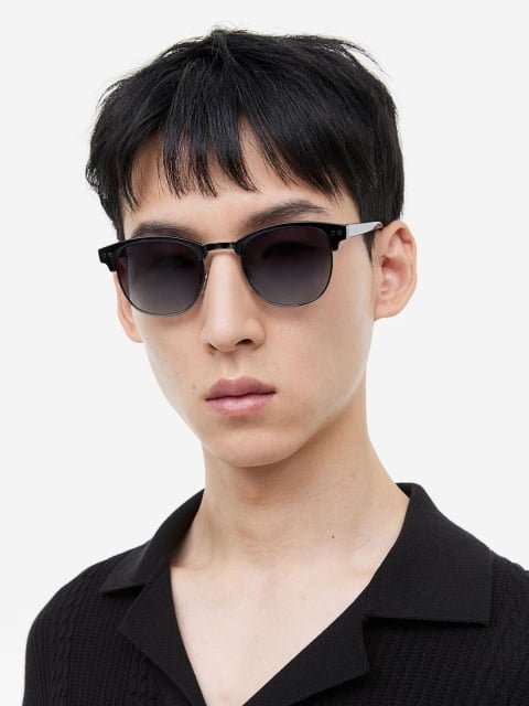 H&M Men Regular Fit Textured-Knit Resort Shirt