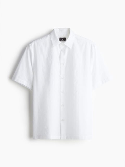 H&M Men Regular Fit Textured Shirt