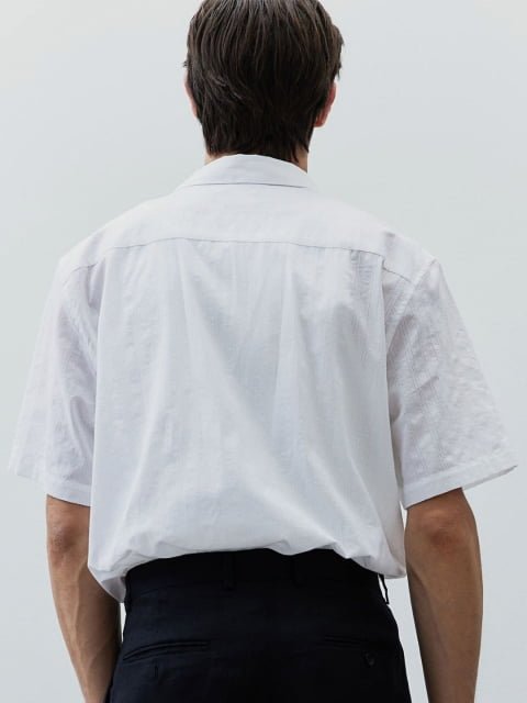 H&M Men Regular Fit Textured Shirt
