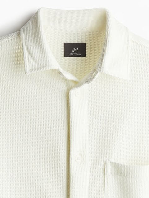 H&M Men Regular Fit Waffled shirt