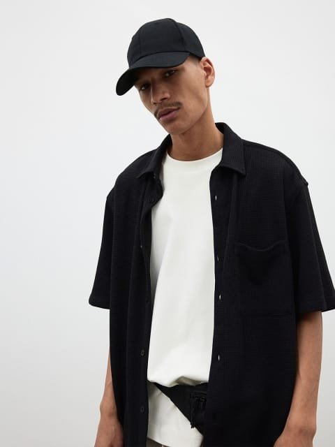 H&M Men Regular Fit Waffled shirt