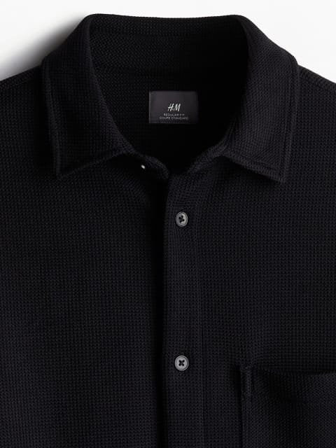 H&M Men Regular Fit Waffled shirt