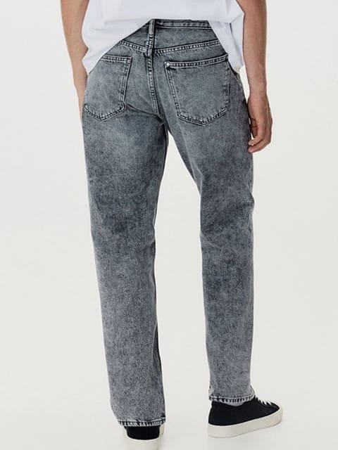H&M Men Relaxed Fit Cotton Heavy Fade Jeans