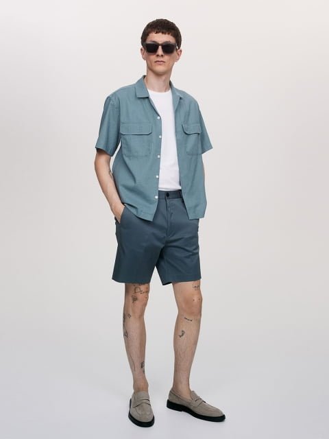 H&M Men Short Sleeves Utility Shirt