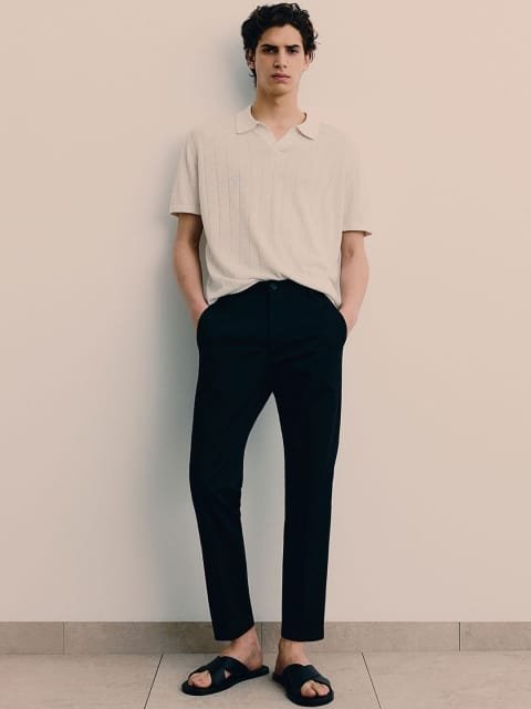 H&M Men Slim Fit Cotton Trousers
