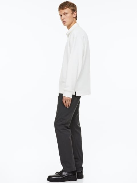 H&M Men Slim Fit Cotton Twill Trousers