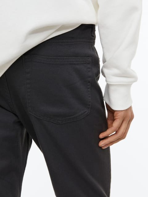 H&M Men Slim Fit Cotton Twill Trousers