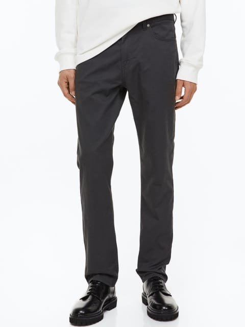 H&M Men Slim Fit Cotton Twill Trousers