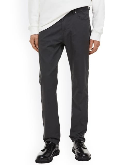 H&M Men Slim-Fit Cotton Twill Trousers