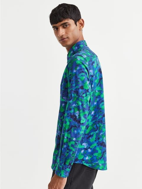 H&M Men Slim Fit Patterned Shirt