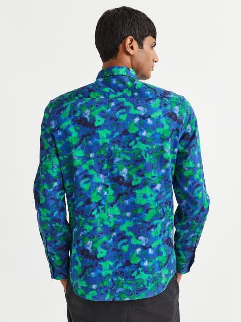H&M Men Slim Fit Patterned Shirt