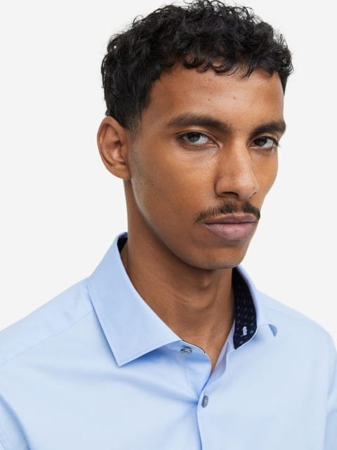 H&M Men Slim Fit Premium Cotton Shirt