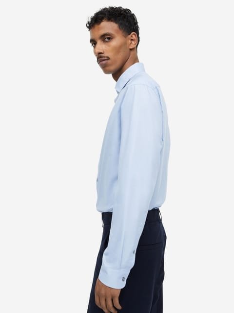 H&M Men Slim Fit Premium Cotton Shirt