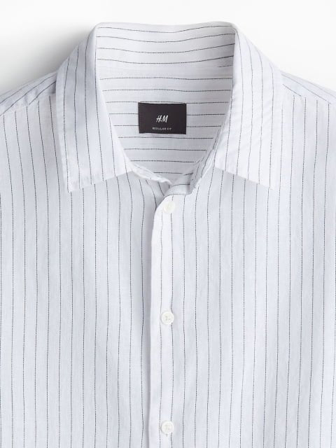 H&M Men Striped Long Sleeve Shirt