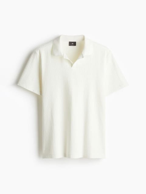 H&M Men Textured Polo T-Shirts