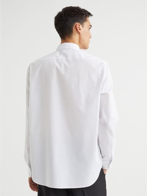 H&M Men White COOLMAX Regular Fit Shirt