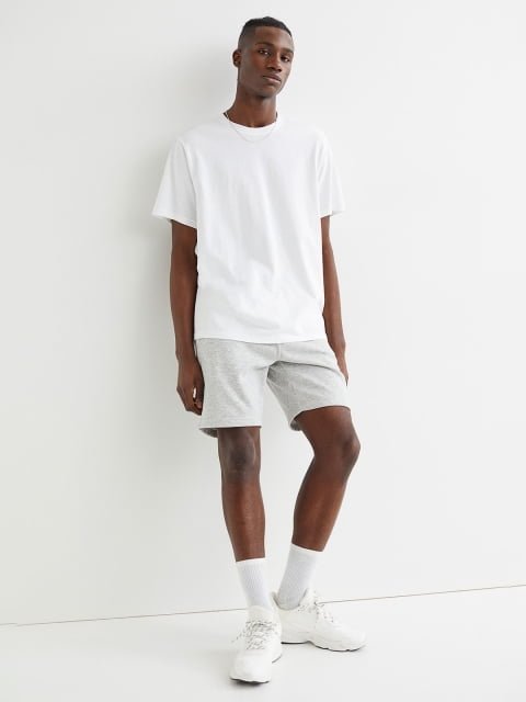 H&M Men White Regular Fit COOLMAX T-shirt