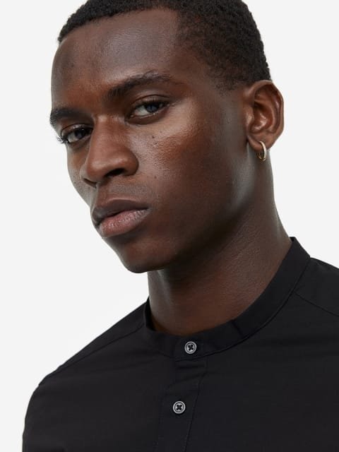 H&M Muscle Fit Grandad Shirt