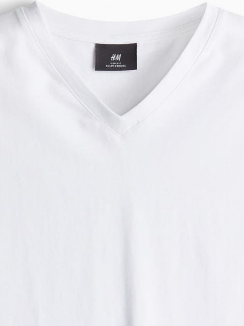 H&M Muscle Fit V-neck T-shirt