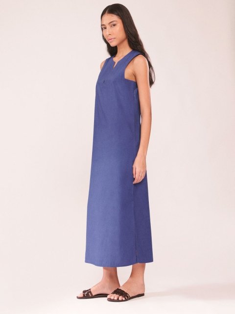 H&M Notched Round Neck Sleeveless Maxi Dress